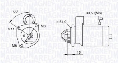 MAGNETI MARELLI 063521070910 -  Стартер